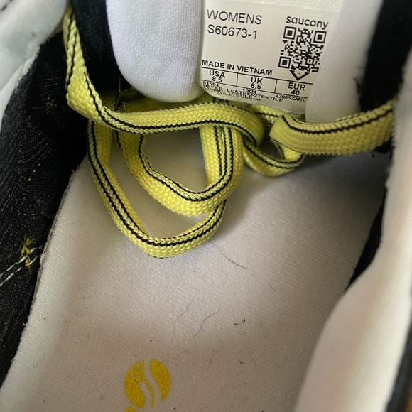 Saucony Black and Yellow Women's Athletic Shoes - Picture 6 of 6